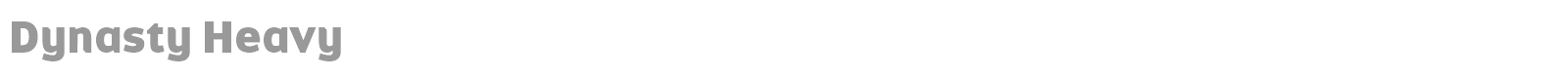 Dynasty Heavy font preview